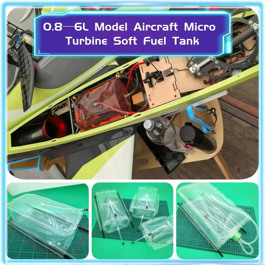 0.8~6L Soft Fuel Tank Oil Bag Bladder For Turbine Jet Model Boat RC Airplane,Corrosion-Resistant