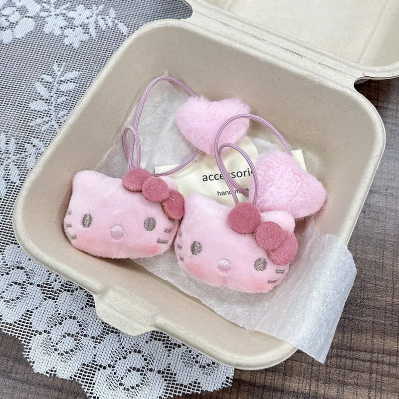 Sanrio Hallo Kitty Headrope Kawaii Cartoon niedlichen Sakura rosa Haar Seil Plüsch Haar Seil Zubehör