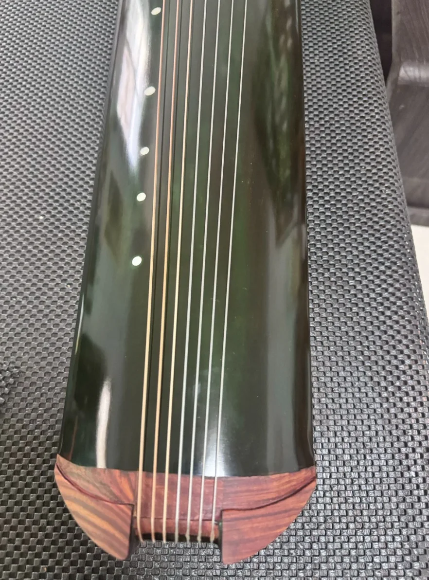 Dark Green Hundun Style Guqin Handmade Chinese 7 String Traditional String Instrument