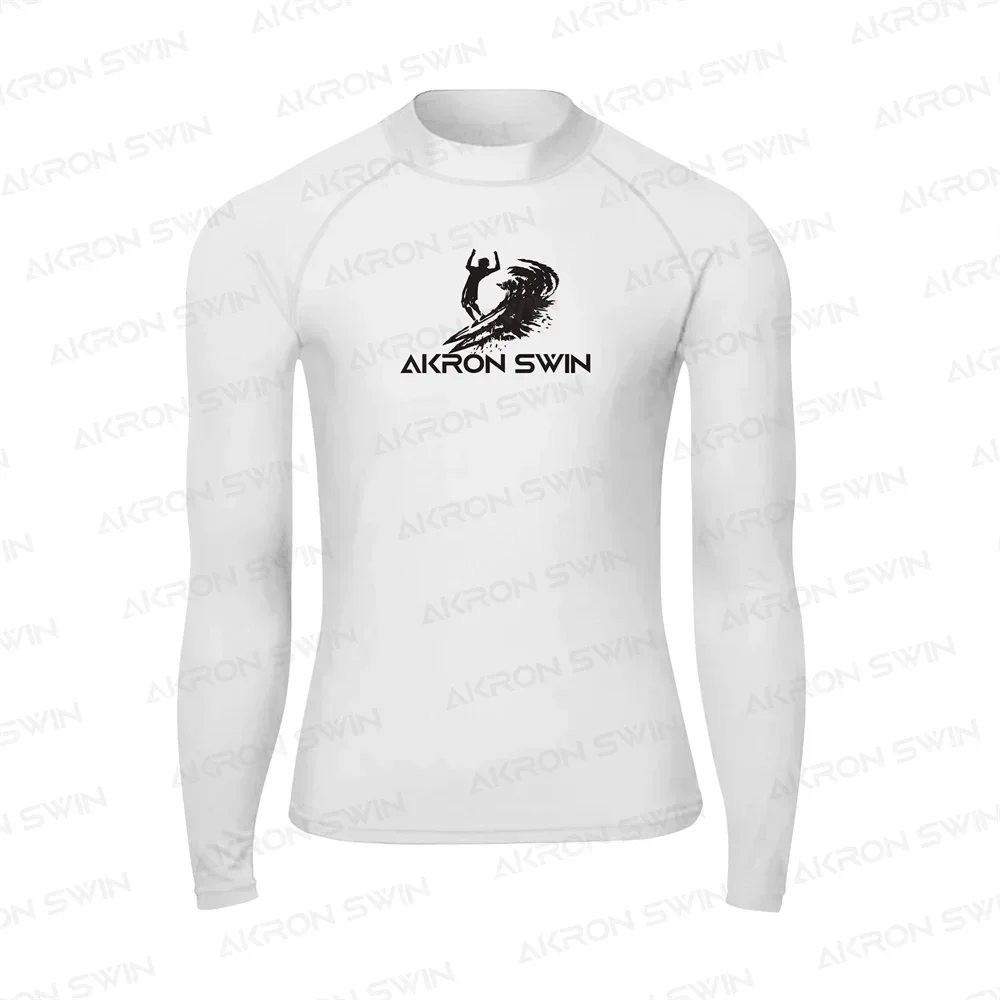 Men Swimsuit T-shirt Beach UV Protection Swimwear Rash Guard Long Sleeve Surfing Diving Swimsuit Surf T-shirt Rashguar UPF 50