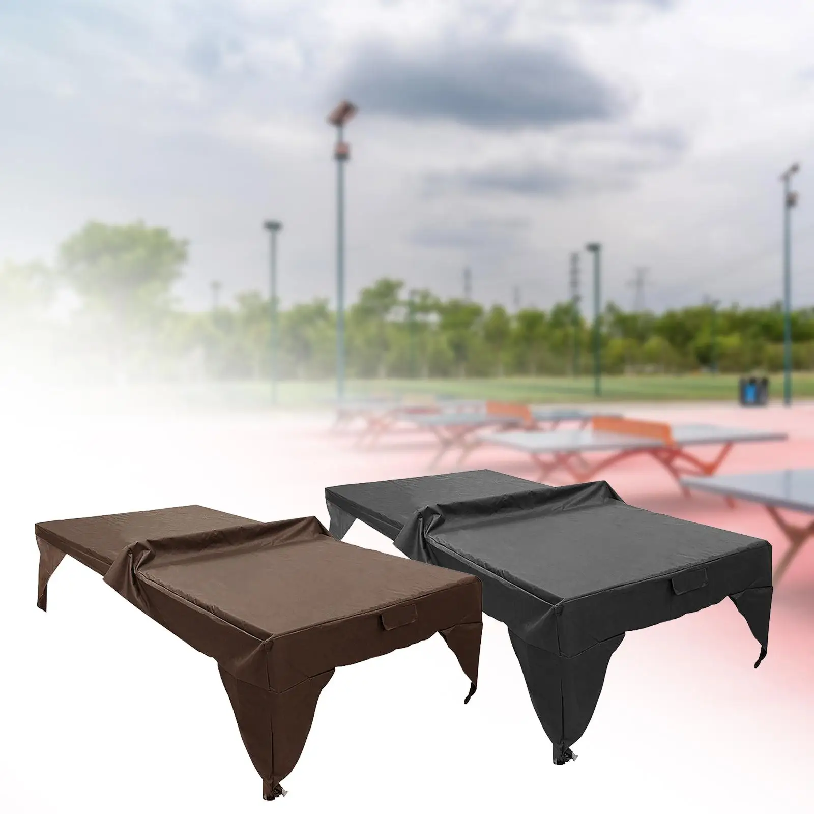 Ping Pong Table Cover Waterproof Dust Cover All Weather Protective Cover Rainproof Tennis Tablecloth Cover for Indoor Outdoor