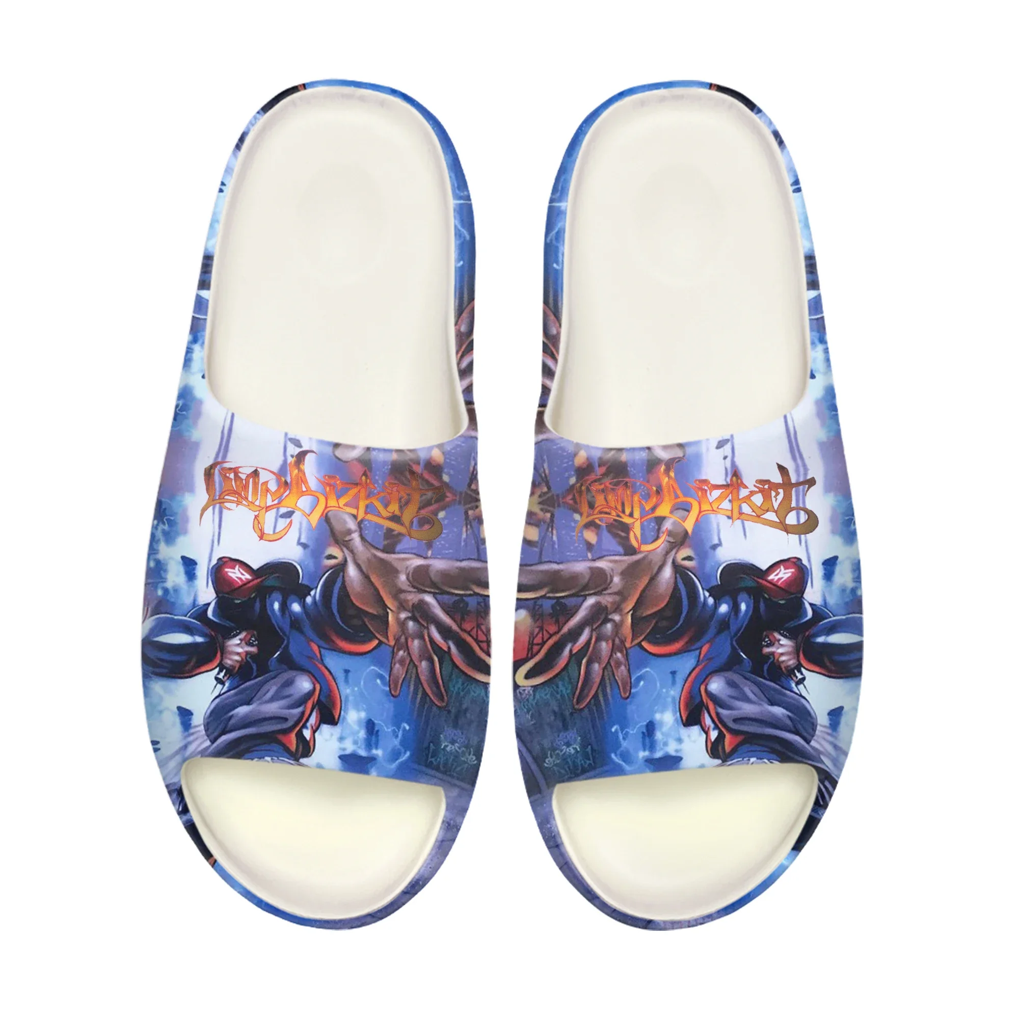 

Limp Bizkit Rock Band Custom Soft Sole Sllipers Mens Womens Teenager Fashion Bathroom Home Clogs Custom Water Shoes on Sandals