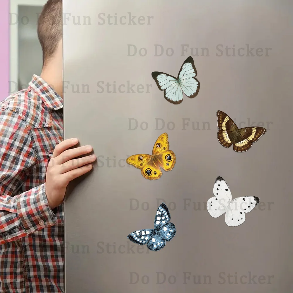 5 قطعة/الحزمة الرجعية الجميلة فراشة المغناطيسي المرجعية العملي رائعة الإبداعية كتاب تصنيف العلامات ملصق مغناطيسي