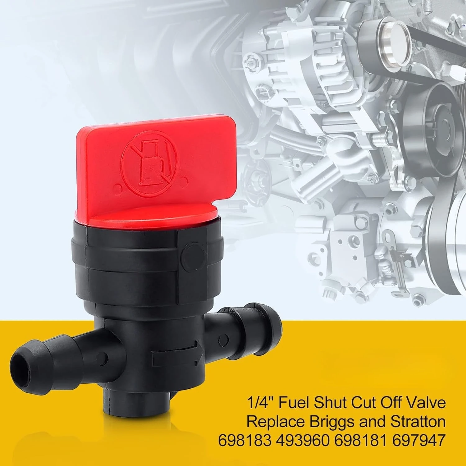 5pcs 1/4" Fuel Shut Cut Off Valve for 698183 493960 698181 697947 9494768 5019H 5019K Small Engine Lawn Mower ATV Fuel Valve image 5
