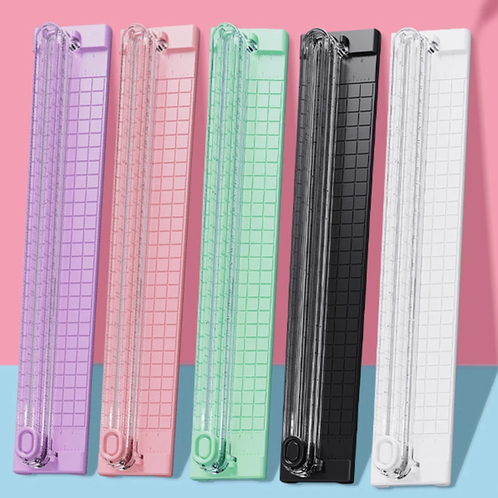1Pc A3 Paper Cutter Bidirectional Cutting Paper Knife Uncharged Manual Cutting Tool Made With Durable Plastic Household Items