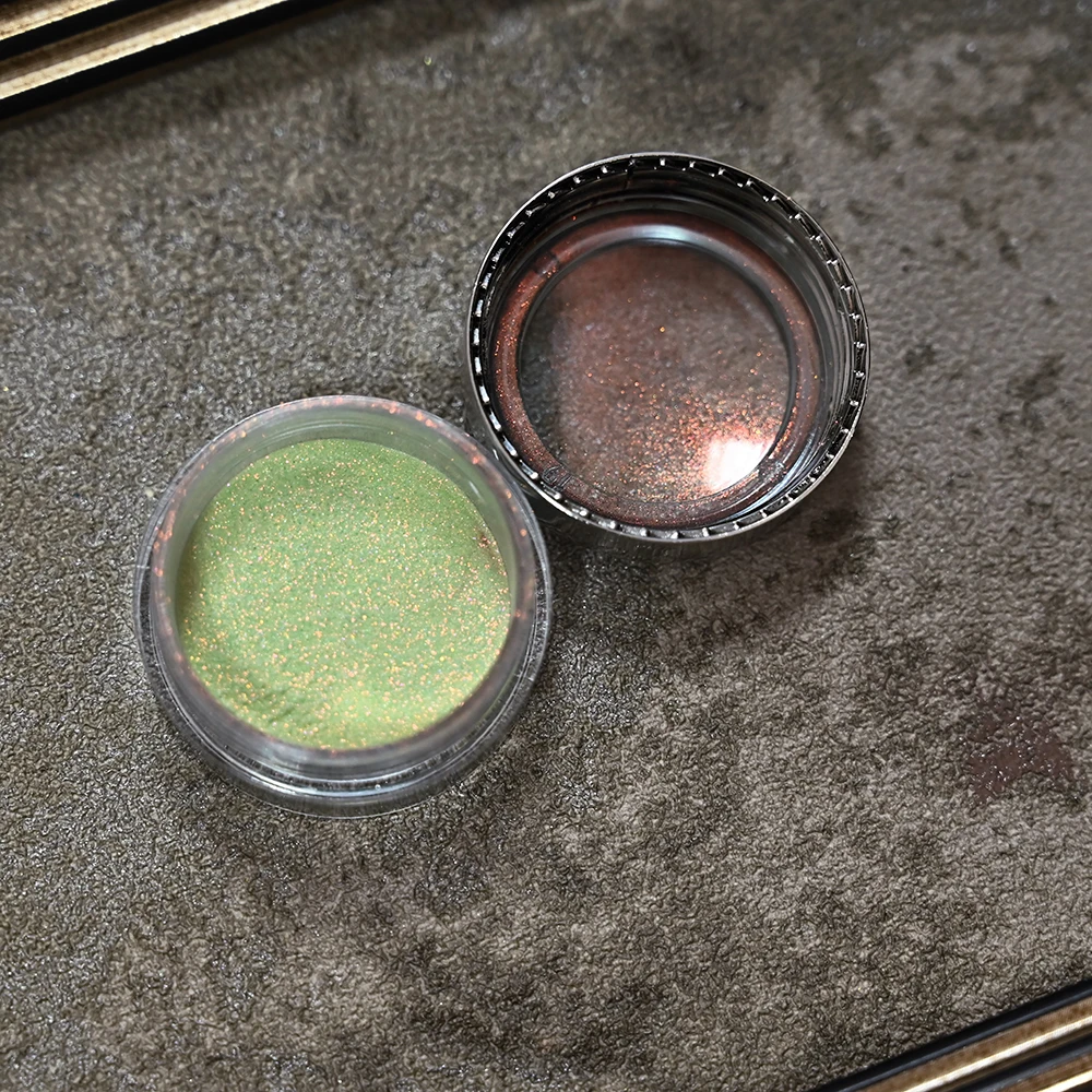 1 scatola (0,2 g) Aurora Chrome Nail Powder Holo effetto specchio Neon Sirena Pigmento Polvere per smalto gel Unghie Decorazioni Shell Powder