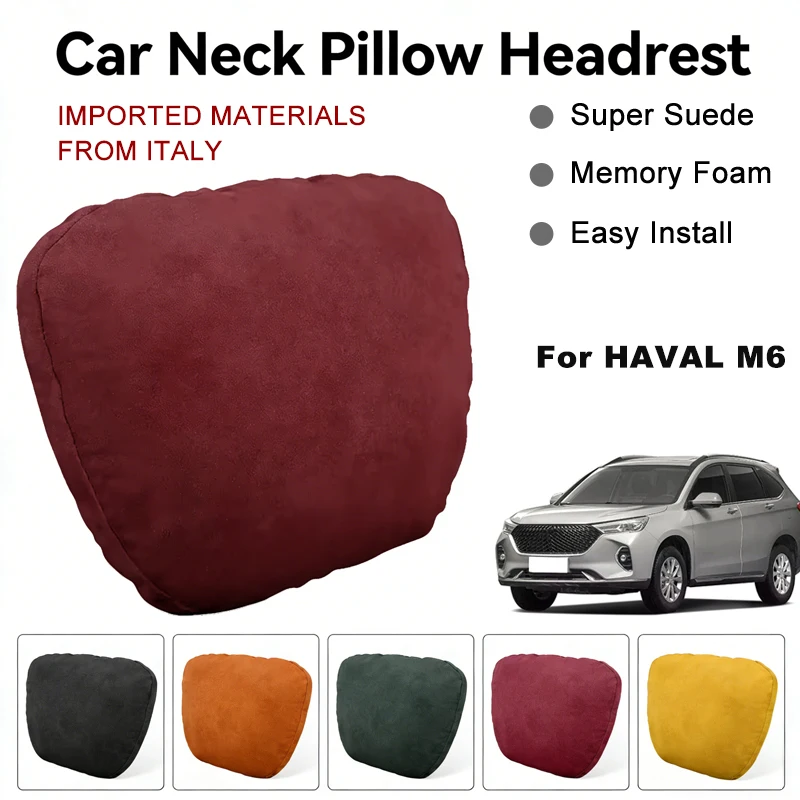 

Italy Suede Car Neck Rest Pillow For HAVAL M6 Seat Head Neck Support Cushion Auto Interior Accessories
