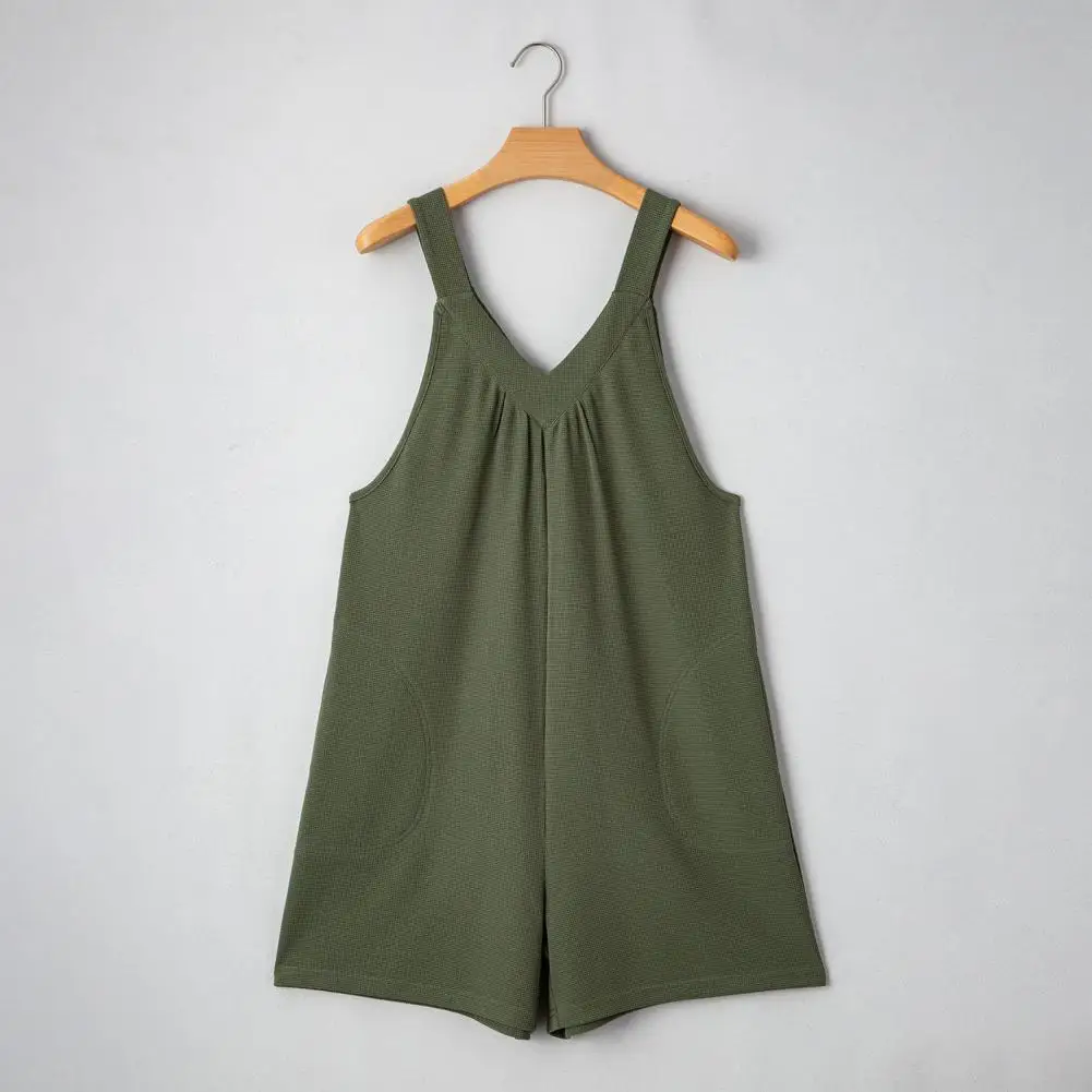 

Summer Outfits For Women 2026 Female Jumpsuit Strap Fashion Versatile Casual Sleeveless Shorts Tank Top Romper With Pockets