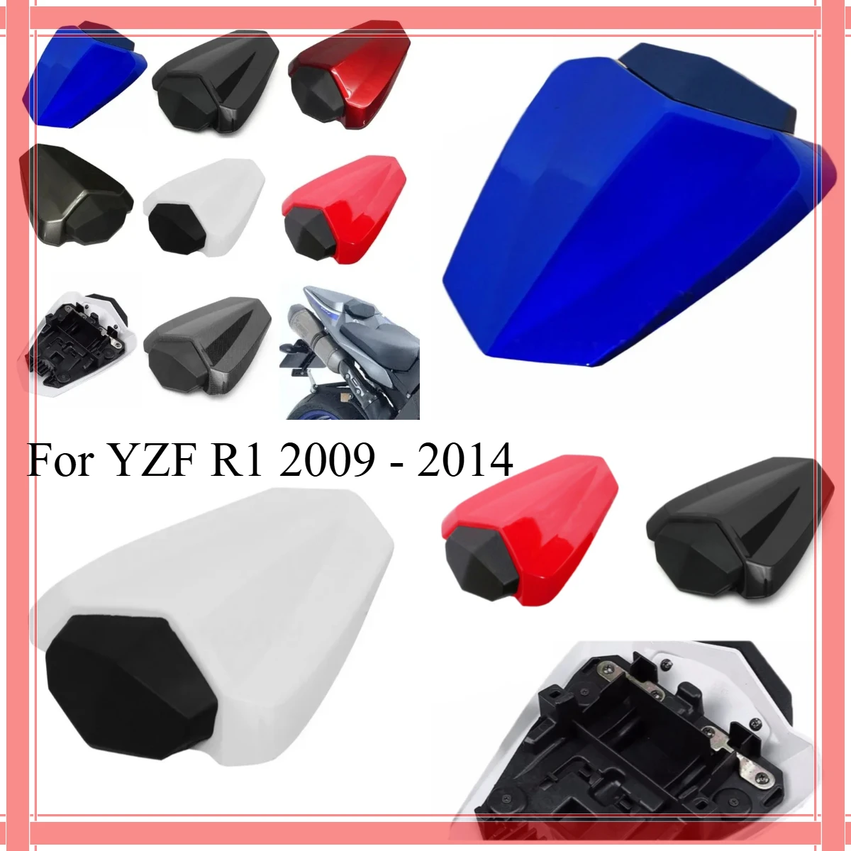 

Motorcycle Seat Fairing For Yamaha YZF R1 2009 - 2014 Rear Passenger Cloak Seat Rear Cover Fairing YZF-R1 2010 2011 2012 2013