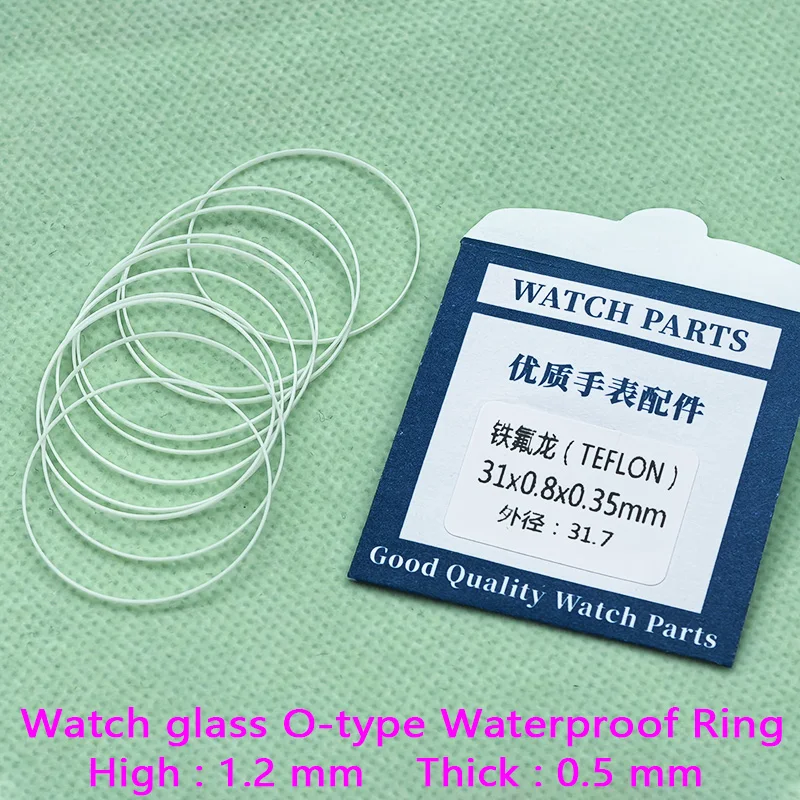 2/5 PCS Weiß Uhr Glas Wasserdichte Dichtungen Ring Durchmesser 25mm-36,5mm Hohe 1,2 MM Dicke 0,5 MM Uhrengehäuse Wasserdichte Dichtung Ring Teile – Detail 5