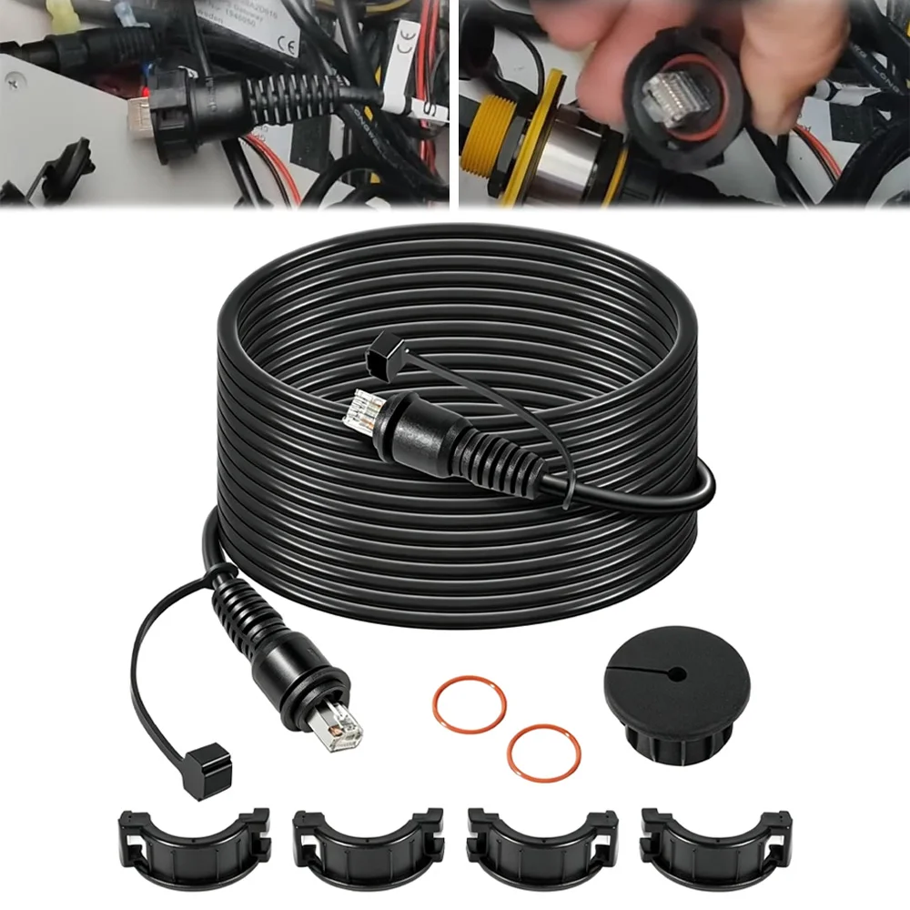 010-10550-00 Marine Network Cable,GMS 10 Cable 25 Feet for Marine RJ45 Compatible with Garmin Navigation Screen Devices