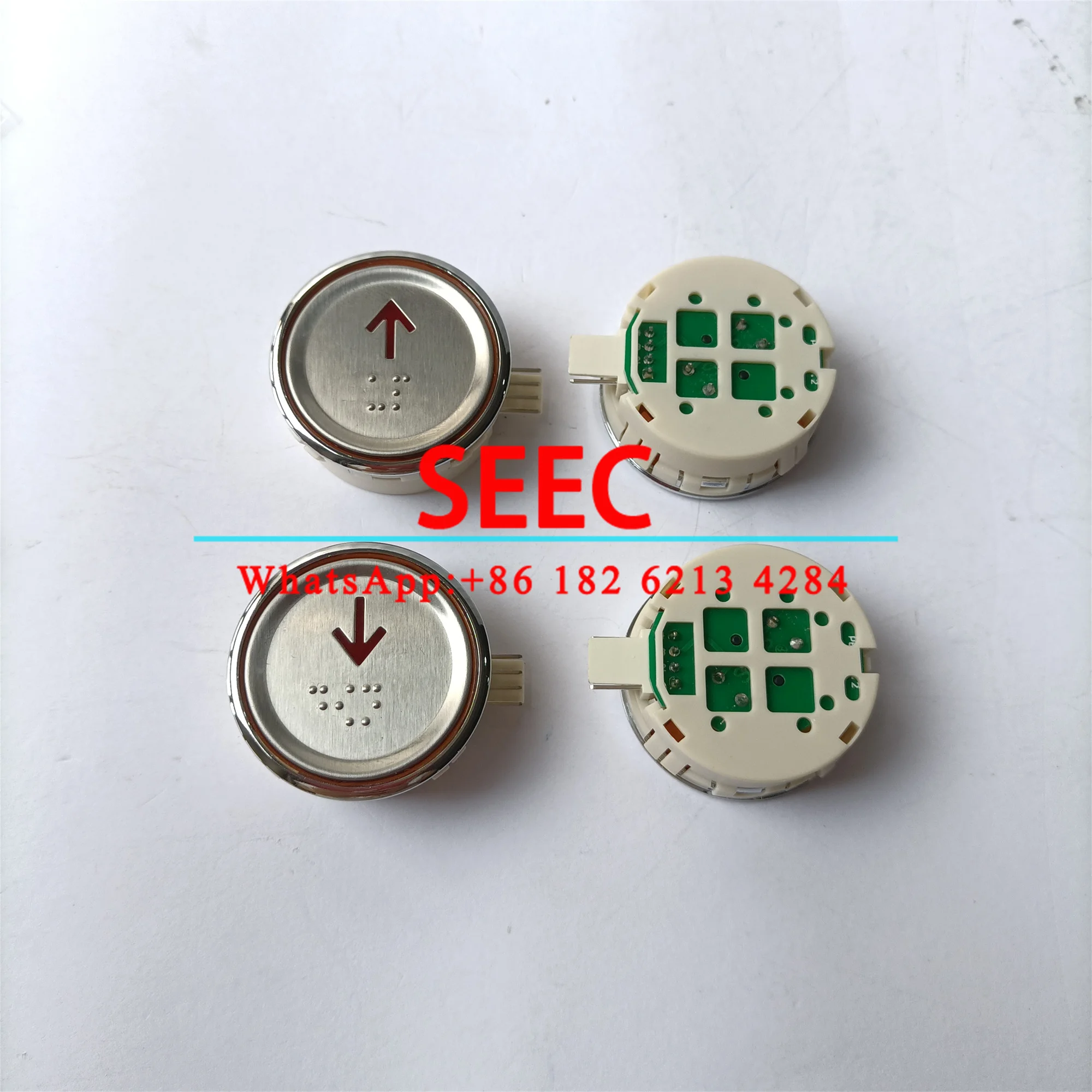 SEEC AK-29B Elevator LOP Round Button Red Light UP DOWN With Braille