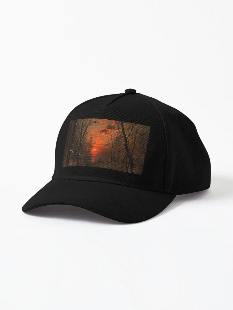 Sunset Over The Winter Forest (1887), By Heinrich Gogarten Cap For Men Women Summer Outdoor Sun Baseball Hats New Fashion Hat