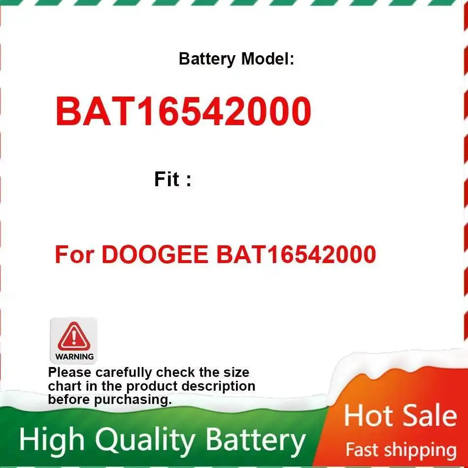 

Mobile Phone Battery Reliable Replacement 2000Mah For Doogee BAT16542000 Power