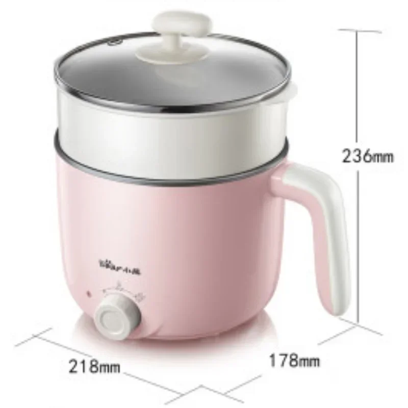 220V 1.2L البسيطة المحمولة وعاء طبخ أرز كهربائي غير عصا موقد متعدد الوظائف إناء/ قدر للسفر مكتب المدرسة المعكرونة الدب/DRG-C12K1