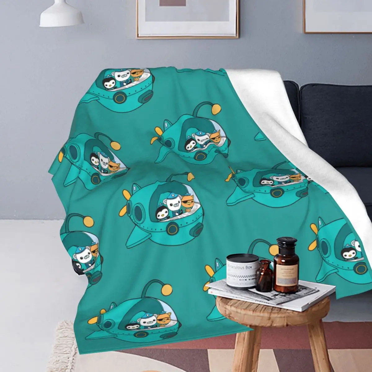 Kwazii Character O-Octonauts Blankets Fleece Ultra-Soft Throw Blankets for Car Sofa Couch Bedspread