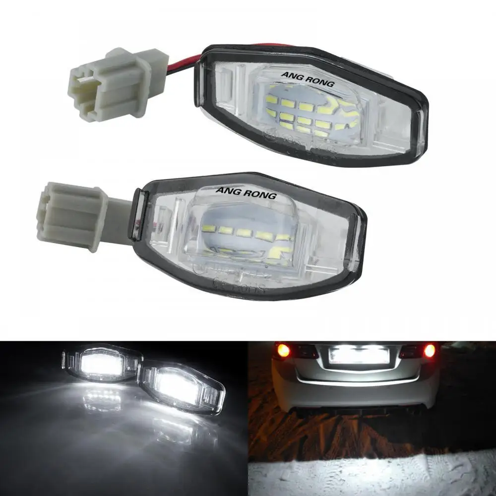 2pcs New White LED License Plate Light Fit Honda Civic Sedan Accord Acura TSX RL