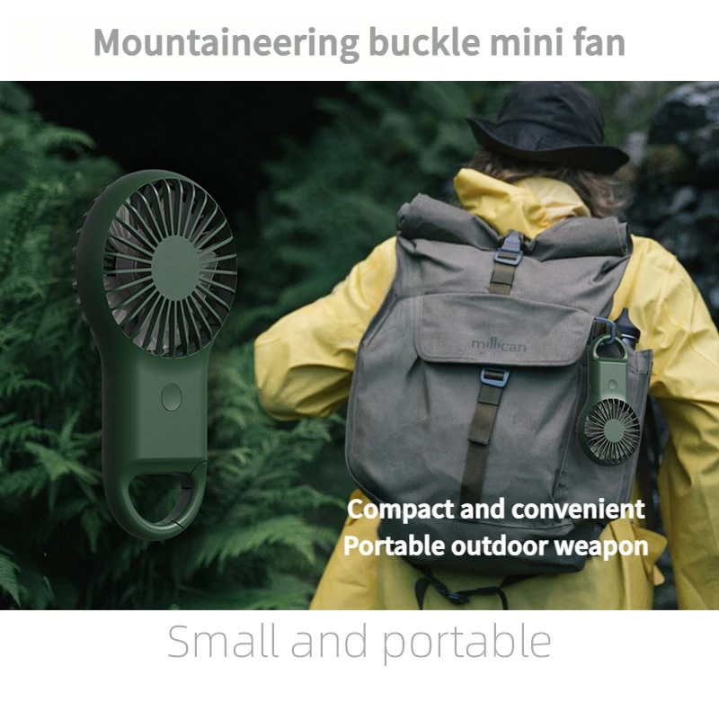 مروحة صغيرة محمولة باليد من Le You Kou جديدة، شحن USB صامت عالي الرياح، المشي لمسافات طويلة في الهواء الطلق، هدية إبداعية لموسم التخرج