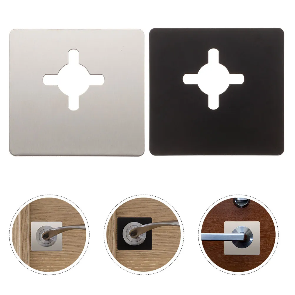 4Pcs Stainless Steel Door Reinforcement Plate for Deadbolt Repair Strike Plate Filler Cover Security Hardware Door Frame