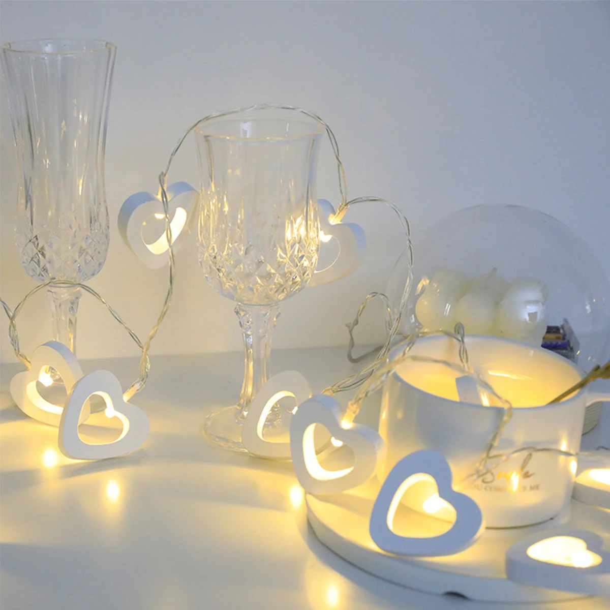 

1set Love LED String Lights, Suitable For Valentine's Day Christmas Garden Bedroom Holiday Birthday Party Decoration