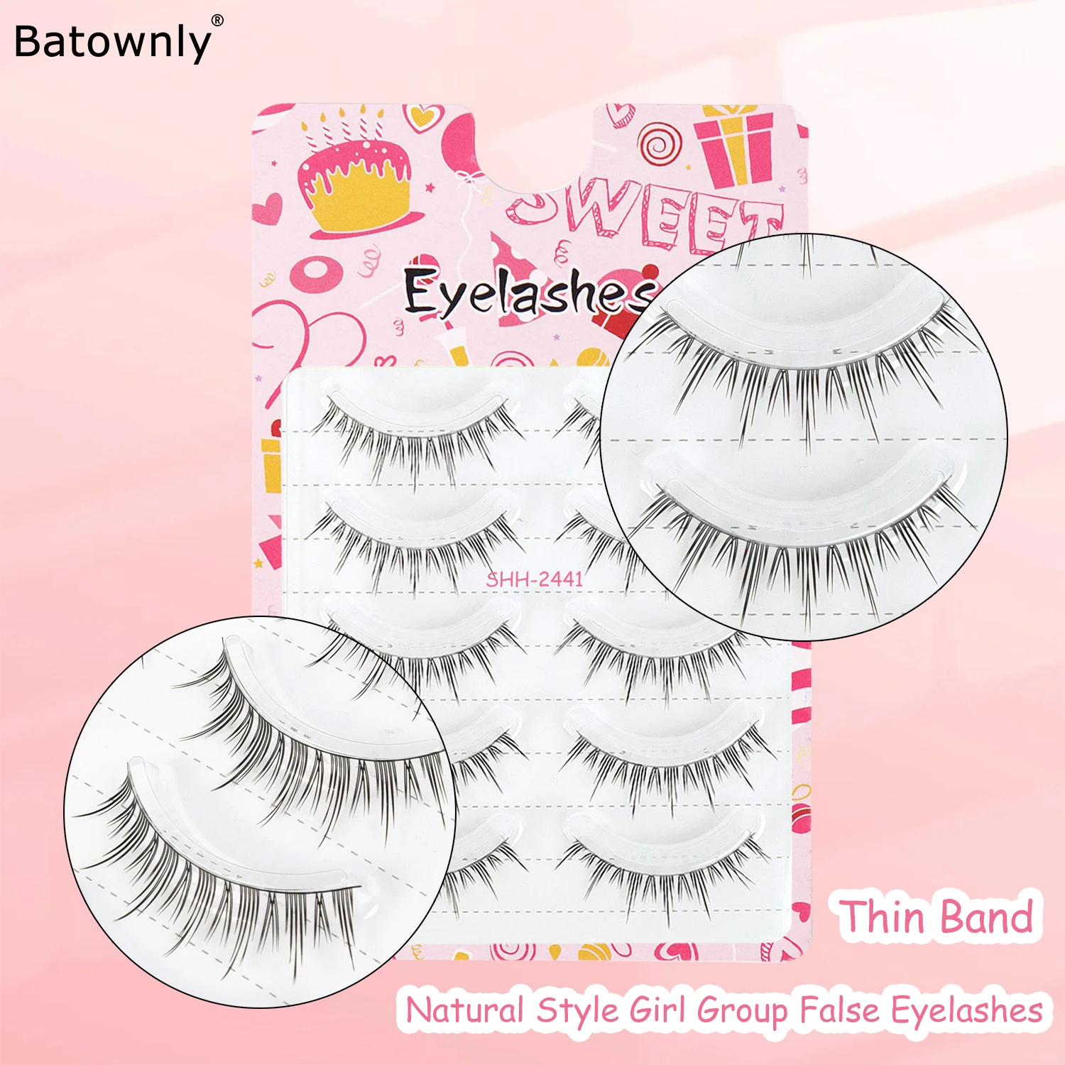 5 Pairs of Natural False Eyelashes Comfortable And Light Little Demon Group Without Burden Thin Eyelashes