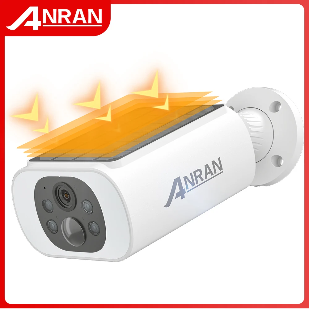 ANRAN 5MP Solar Camera 2K Wireless Solar Security Camera WIFI Battery Camera With Solar Panel Floodlight Full Color Night Vision