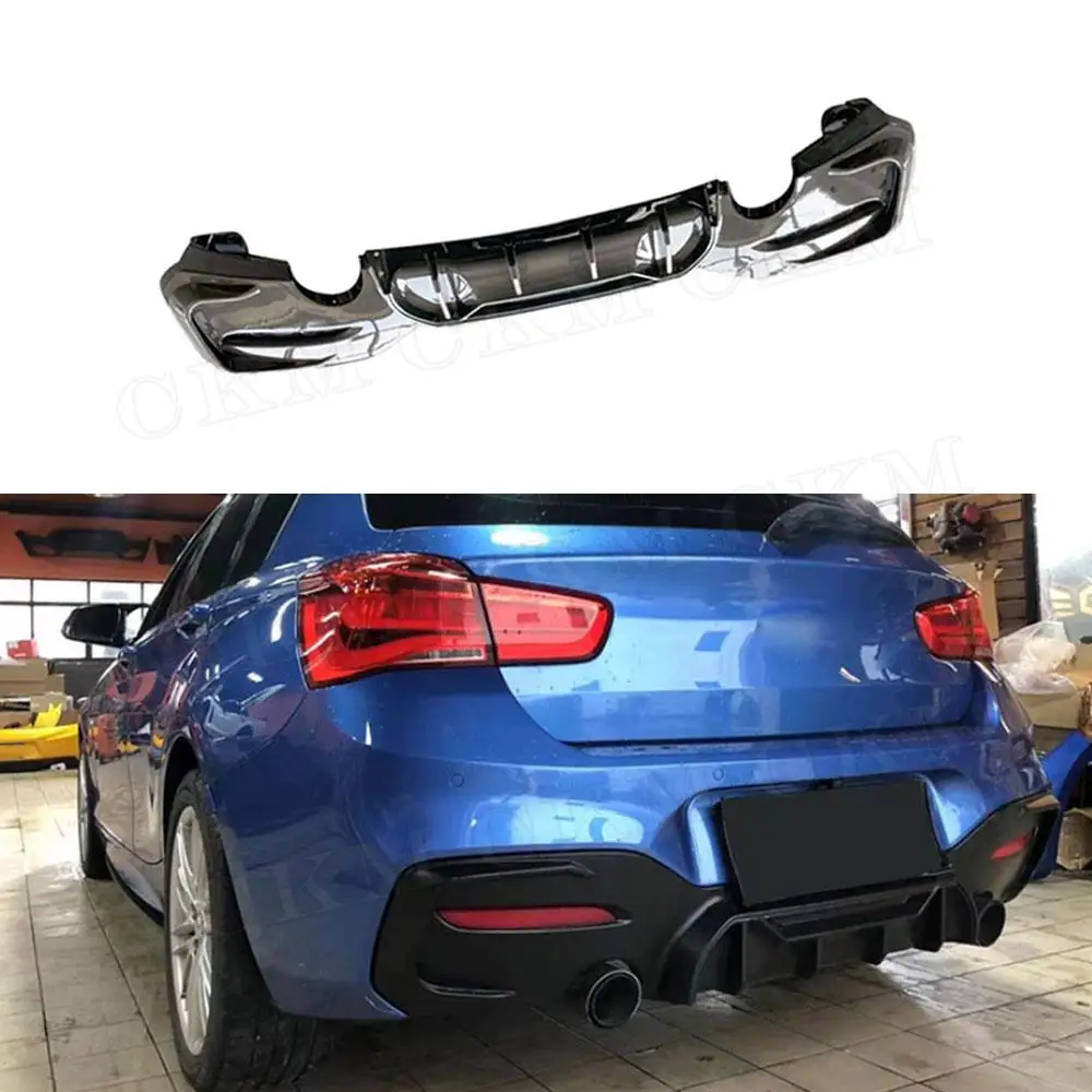 

Carbon Fiber Look Rear Bumper Lip Diffuser for BMW 1 Series F20 M Sport M135i M140i 2015-2018 ABS Protector Guard Covers