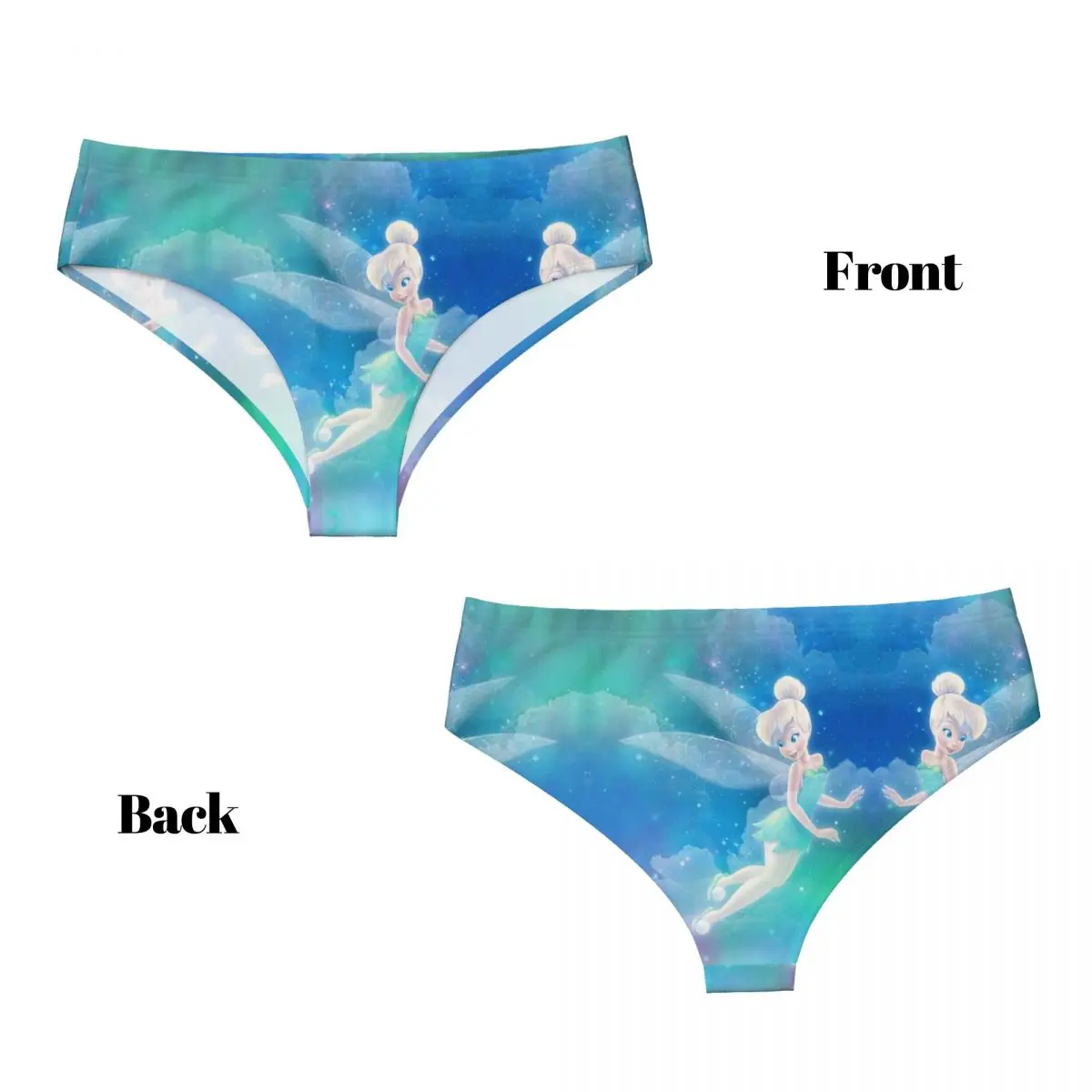 مخصص المرأة أنيمي تينكربيل الشكل سراويل الراحة ملخصات الملابس الداخلية