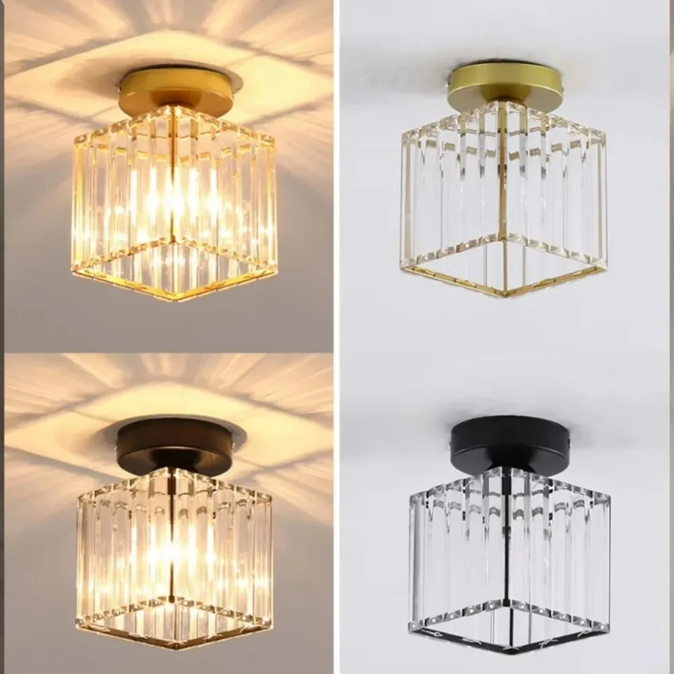الشمال LED الاكريليك مصباح السقف الممر الممر E27 مصباح لغرفة المعيشة غرفة نوم المنزل ضوء السقف الإضاءة الداخلية التيار المتناوب 85-265 فولت