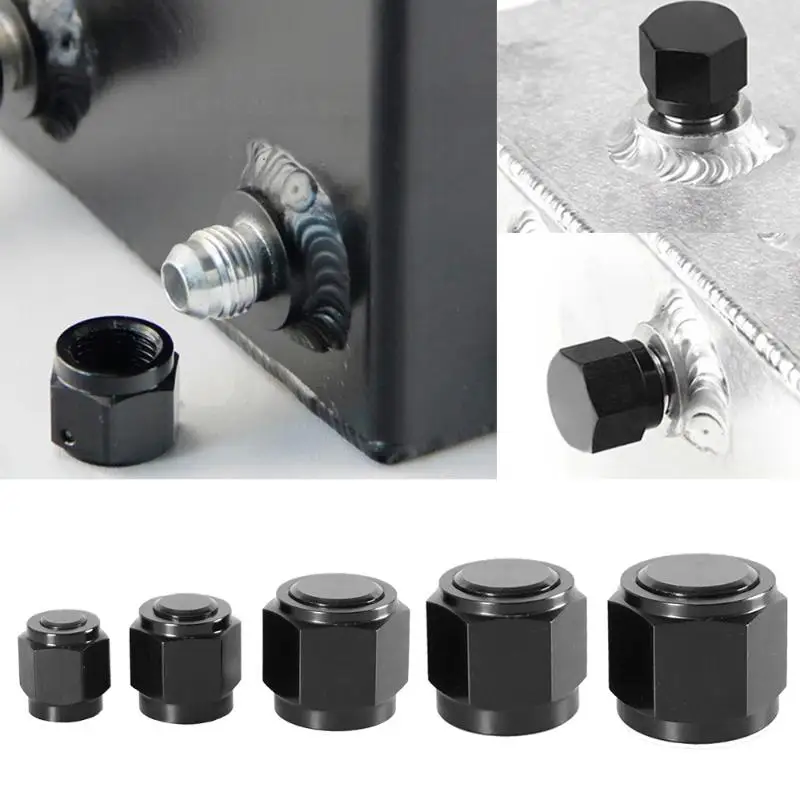 1Pcs AN Hard Line Nut & Sleeve Adapter Premium Aluminum Compatible 4AN-AN12 for Custom Automotive Fuel System Build