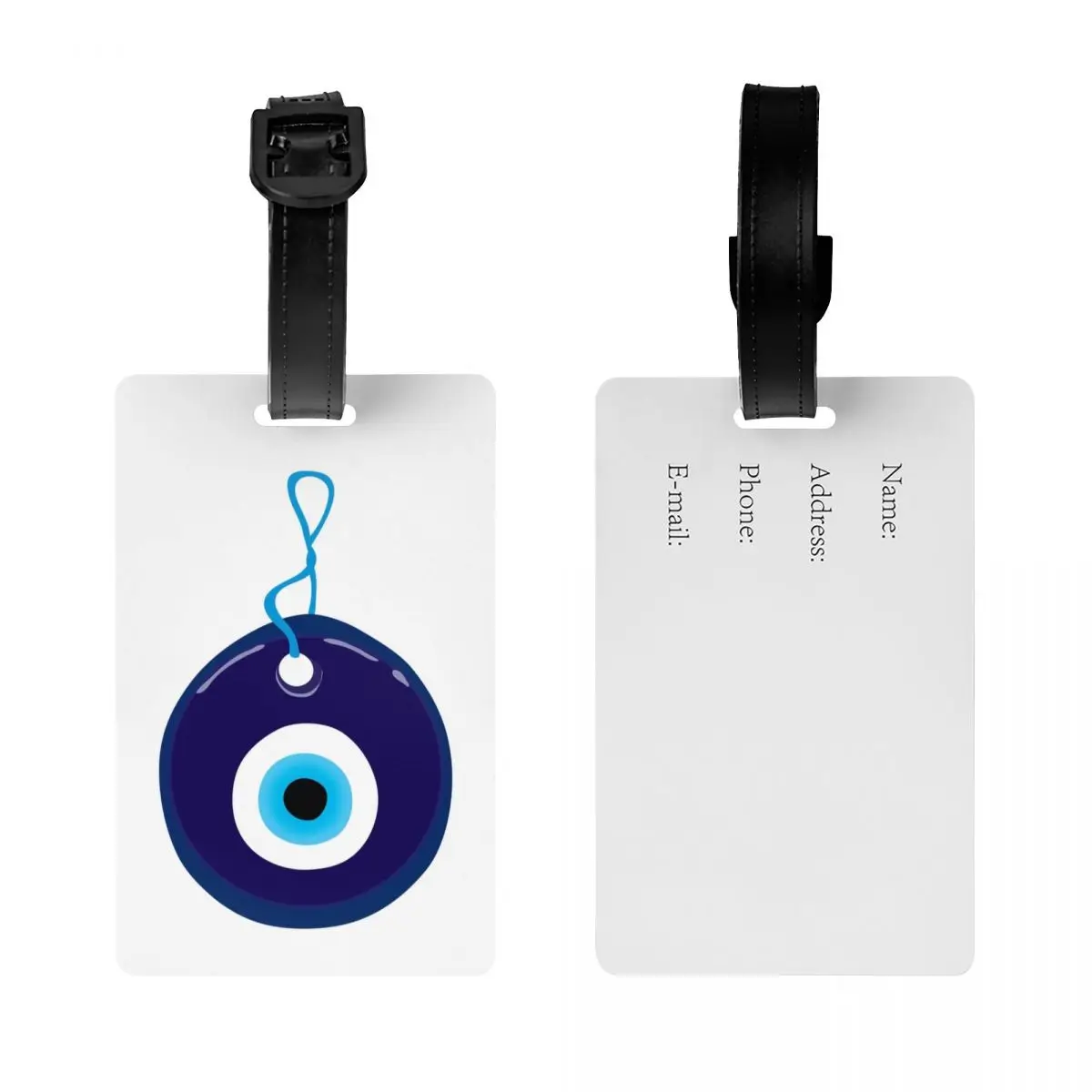 Custom Blue Eye Kraal Bagagelabels Voor Koffers Grappige Bagagelabels Privacy Cover Id Label