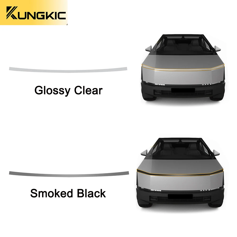 

For Tesla Cybertruck 2024 2025 Car Front Light Pre Cut Protection Film Exterior Sticker Accessories Smoked Black Clear