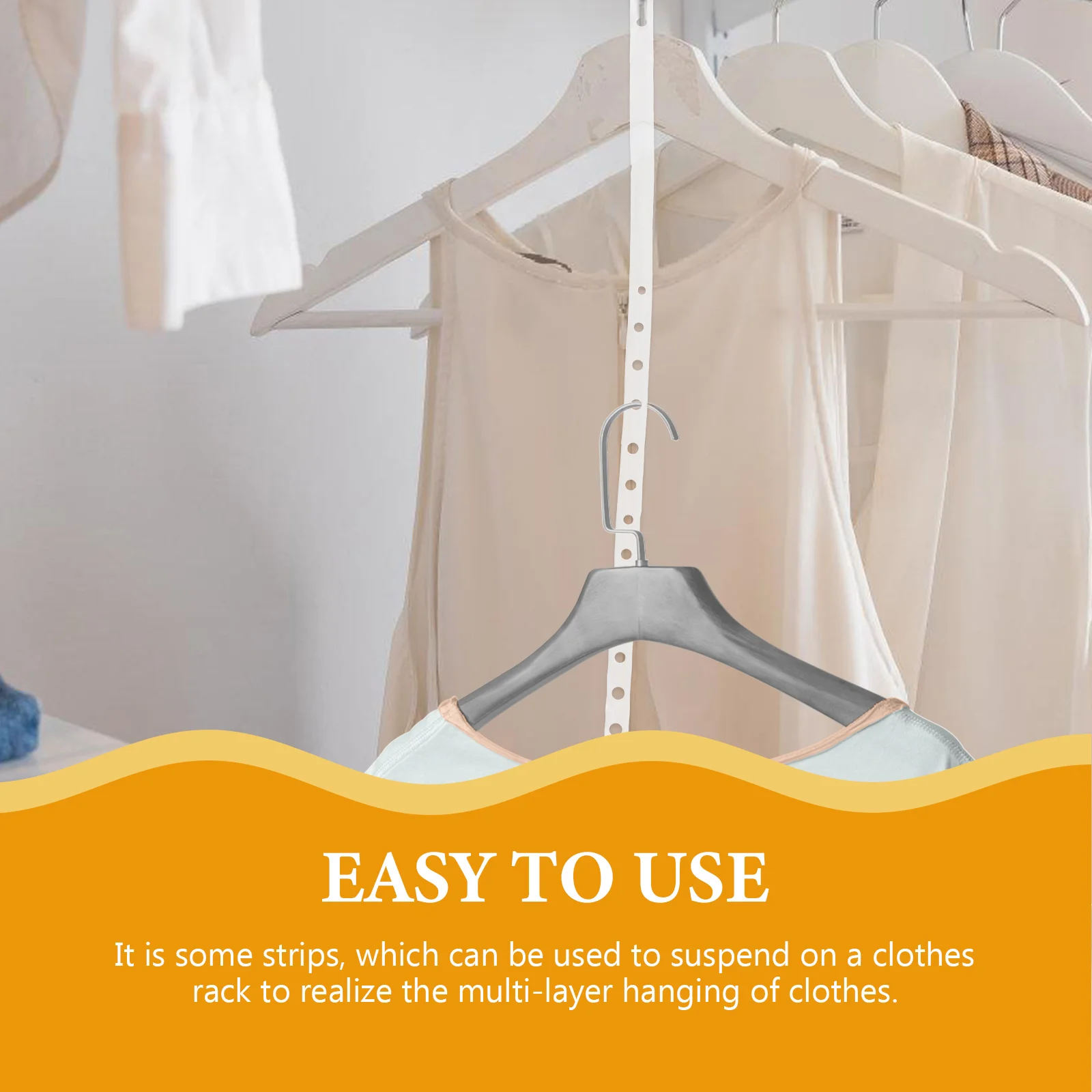 

20pcs Plastic Hanger Connecting Strips Clothes Connector Trouser Press Non Slip Closet Wardrobe Plastic Hanging Display