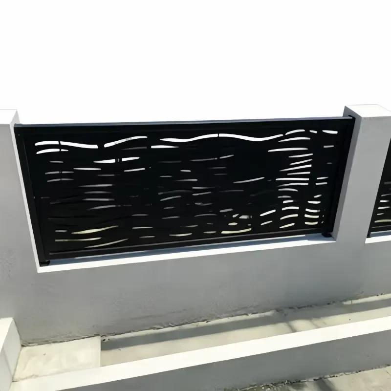 Wholesale Custom Durable Powder Coated Metal Garden Fence Anti-Rust Frame Outdoor Yard Security Decorative Fencing Panel