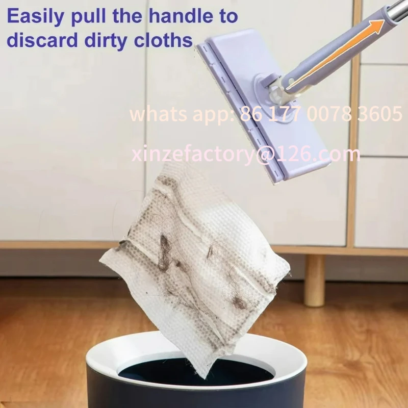 

Customizable Large Hands-Free Cleaning Mop For window Floor 360°Rotation Dust Remover Automatic Paper Towel Mop Household Clean
