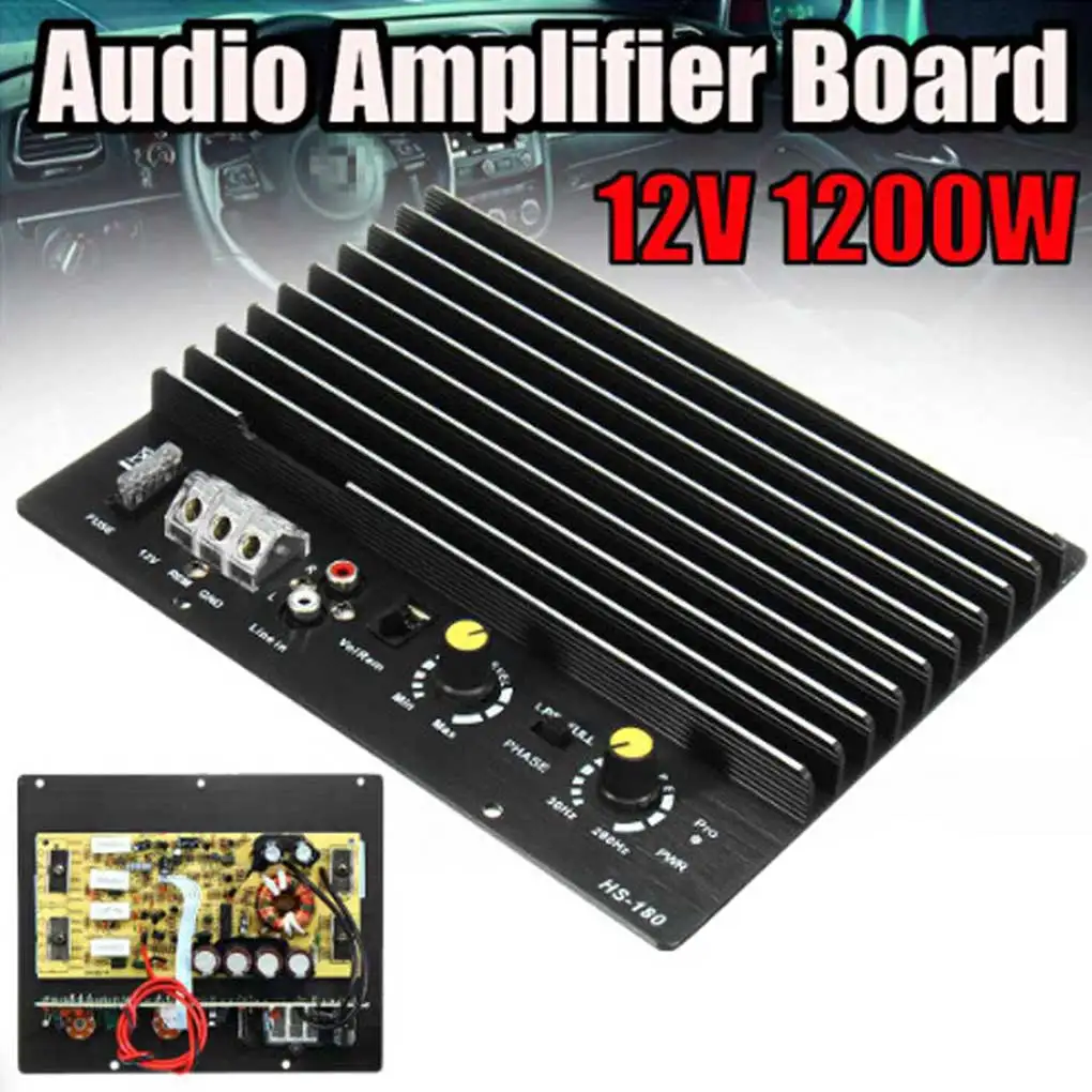 

1200W Car Power Amplifier Subwoofer Audio Board Music Player Accessory