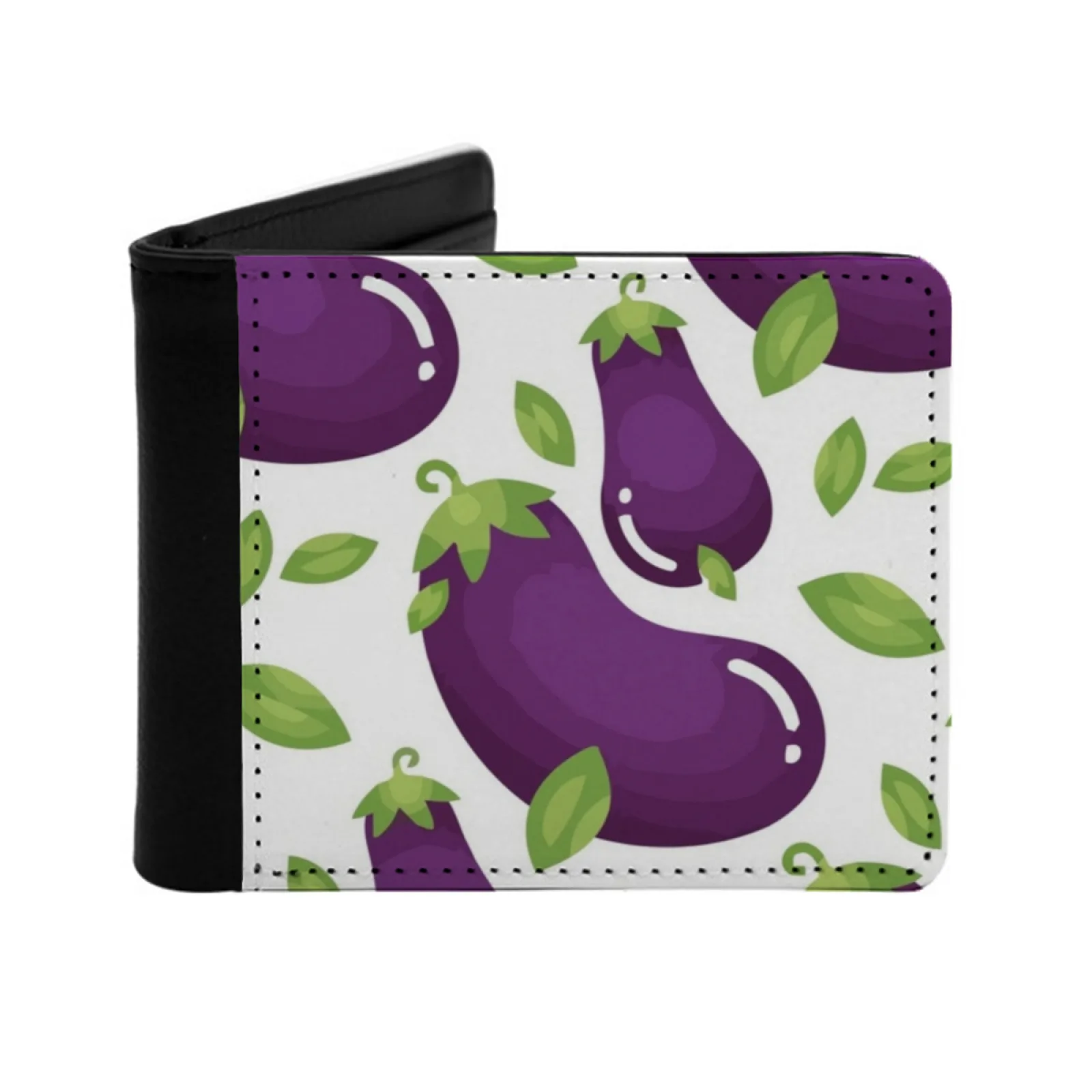 

Новый кошелек с принтом из баклажанов, короткие мужские кошельки, кошельки с держателем для кредитных карт, милые баклажаны, баклажаны, любовь, крутые баклажаны, любители баклажанов