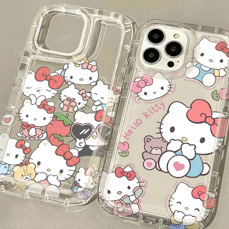 Sanrio Rabbit Hello Kitty Case for Samsung Galaxy A15 A55 A05 A05S A14 A24 A13 A23 A73 A12 A22 A32 A52 A52S A72 A31 A51 A71 Capa