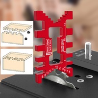 Dovetail Jigs for Woodworking, Aluminum Dovetail Jig Tenon Caliper Metric High Precision Saw Table Machine Gaps Measuring Tool