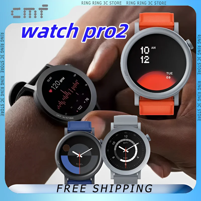 

CMF by Nothing watch pro2 Смарт-часы Bluetooth Водонепроницаемые умные часы 1,32 дюйма Amoled Экран Вызов Спортивные GPS Смарт-часы Подарок