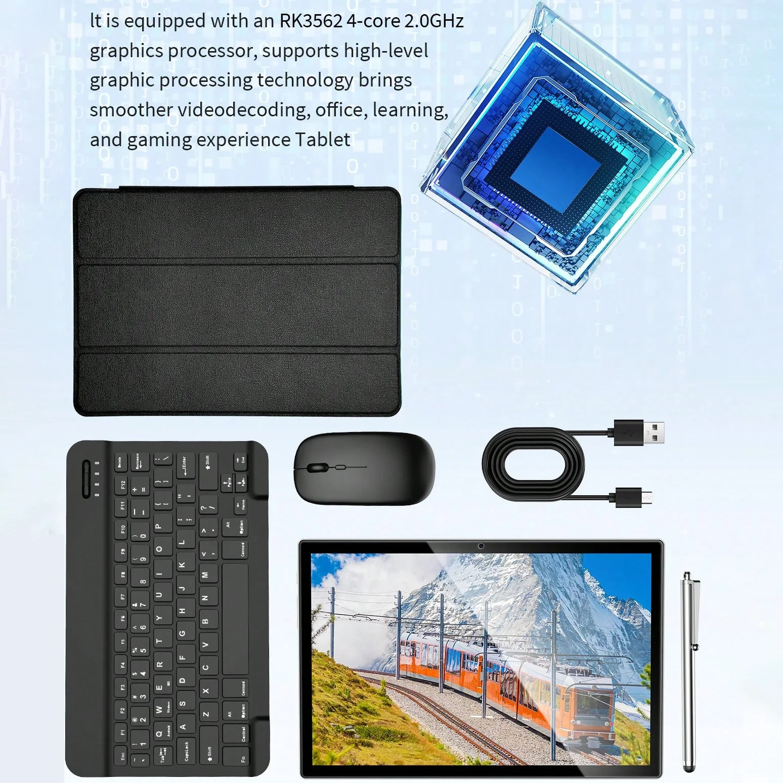 Relndoo 10.1 Inch Tablet Android 14, 8GB(4+4 Expanded) RAM 64GB ROM, 5G WIFI,1280*800 IPS Screen, Dual Camera, BT 5.0, Type C