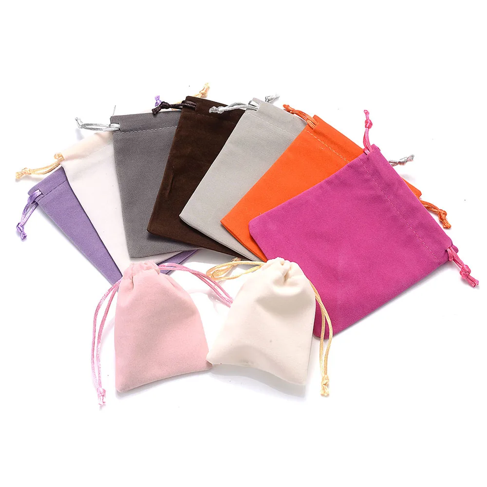 10 Stück Bunte Samt-Geschenktaschen mit Kordelzug für Schmuckaufbewahrung und Verpackung kleiner Waren – Detail 7