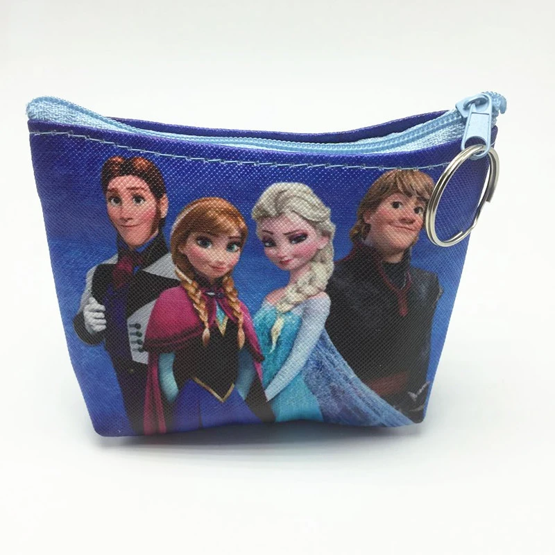 Disney Frozen Elsa portamonete creativo Cartoon Key auricolare Storage Pouch Girls Zipper Wallet Portable Cute Small Organizer Bag
