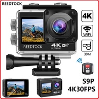 Action Camera 4K/30FPS with Dual Screen Underwater Waterproof Camera with Remote Control  WiFi Helmet Sports Video Recorder