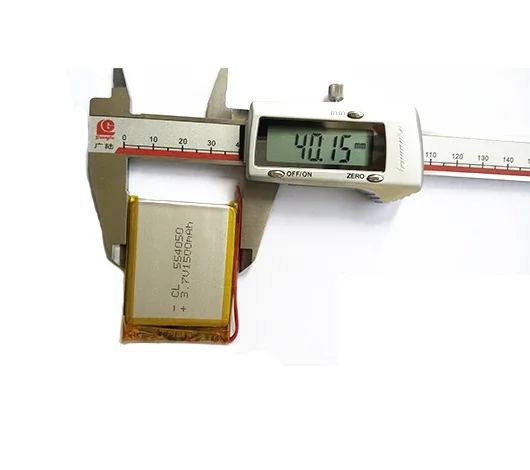 بطارية ليثيوم بوليمر 3.7 فولت 554050   MP3 MP4 MP5 GPS 1500MAH قابلة للشحن