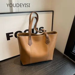 YOUDEYISI Retro Tote Bag: Women's Bag Soft Leather Large Capacity, Commuter Shoulder Bag for College Students