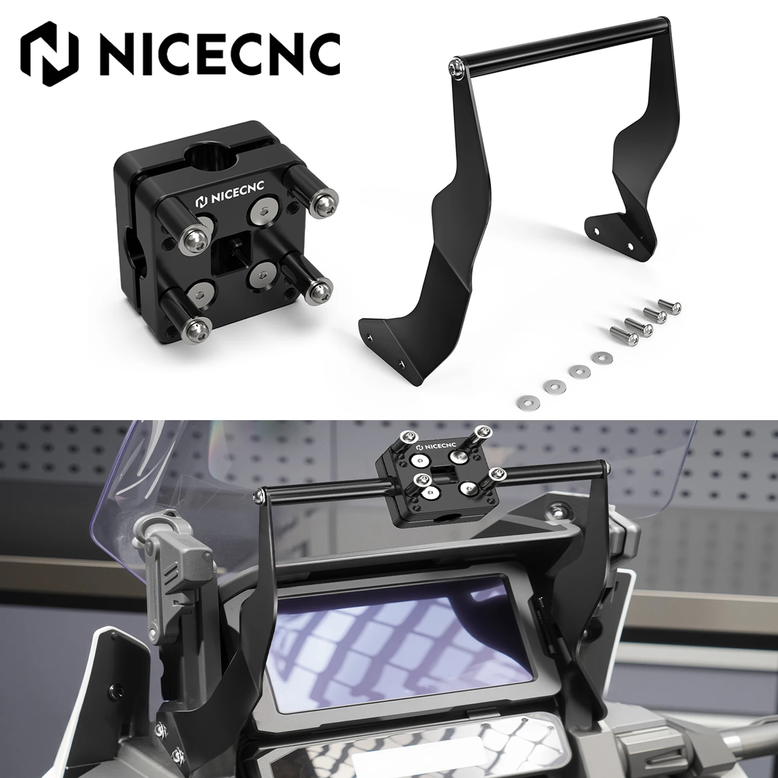

For Honda CRF1100L Africa Twin CRF 1100L Africa Twin Adventure Sports Africa Twin ADV 2020-2025 Navigation Bracket GPS Mount