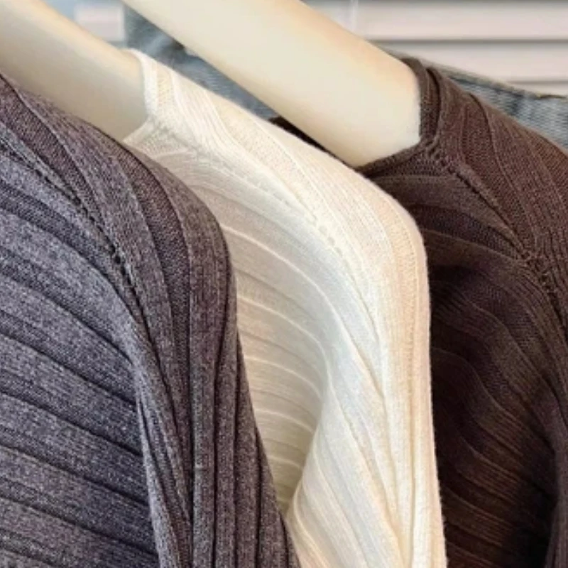 

French Temperament Off-shoulder Long Sleeve Casual Knitted Sweater For Women