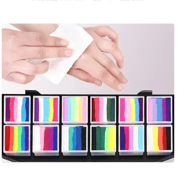 12色水溶性彩虹顏料盤 兒童臉部身體彩繪,萬聖節舞台妝 身體彩繪顏料 臉部彩繪 8 最佳銷售 彩虹臉部彩繪 - №4