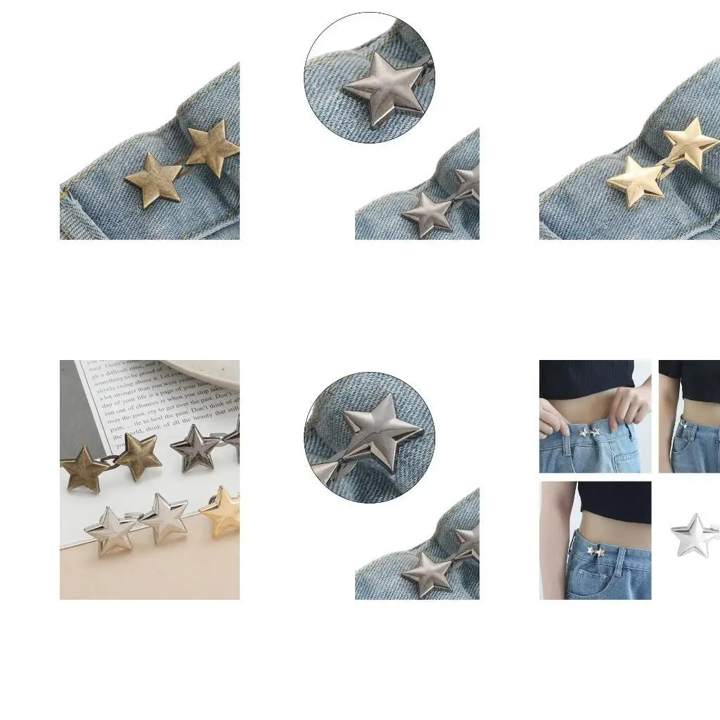 Star Pant Pin Jean Button Pins - No Sew